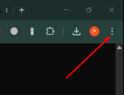 Кнопка меню (три точки) в правом верхнем углу Chrome