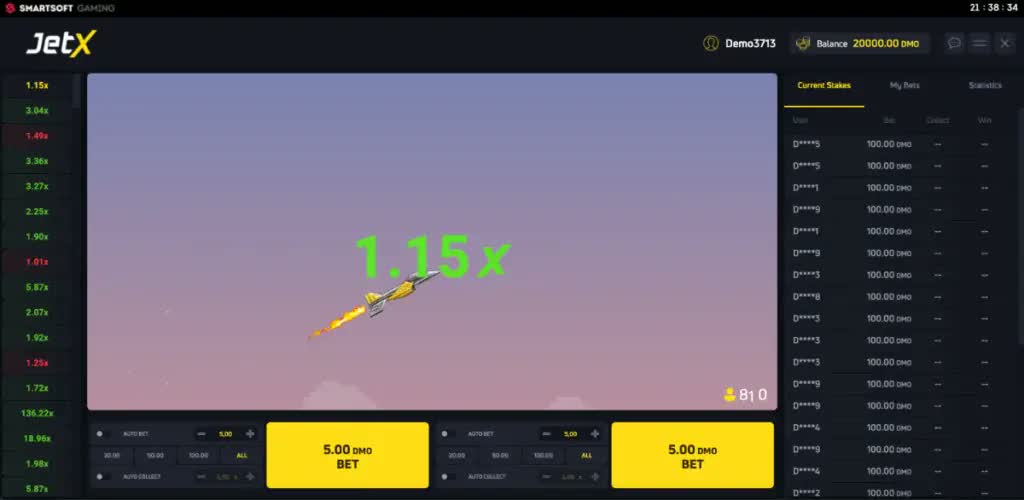 JetX — игровой автомат на Dragon Money