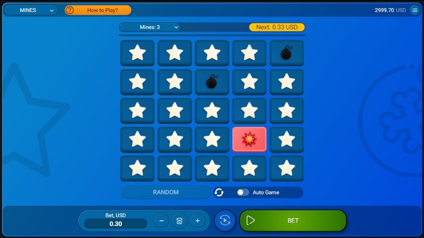 Mines — игровой автомат на Dragon Money