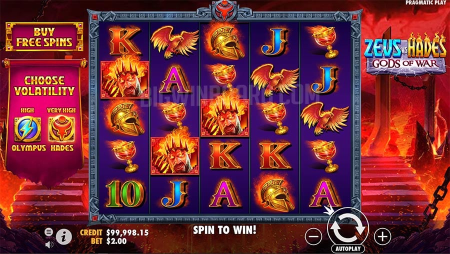 Zeus vs Hades — игровой автомат на Dragon Money